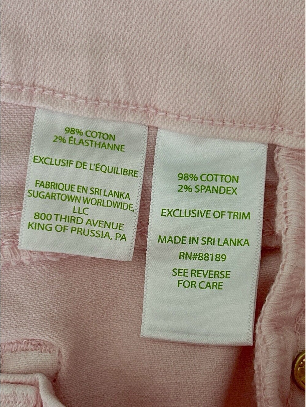 Lilly Pulitzer South Ocean High Rise Jean Shorts Cherry Blossom Pink Size 10 - Picture 5 of 6